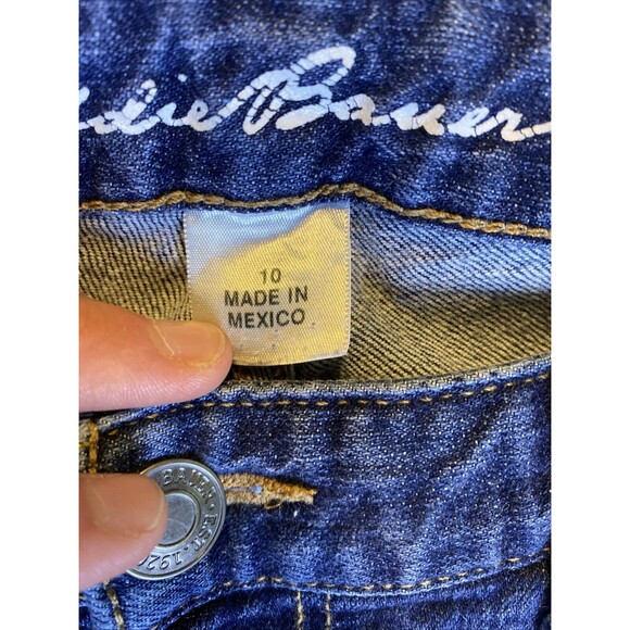 Eddie Bauer Slightly Curvy Straight Jeans Women's 10 Denim Blue Jeans - Picture 2 of 9